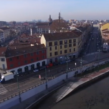 La Darsena in secca vista da un Drone